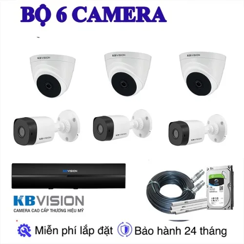 Bộ 6 Mắt Camera KBVISION 2.0mp
