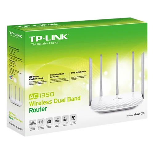 Phát Wifi TP-Link Archer C60 Chính hãng (AC1350) (5 anten, 2 băng tần)